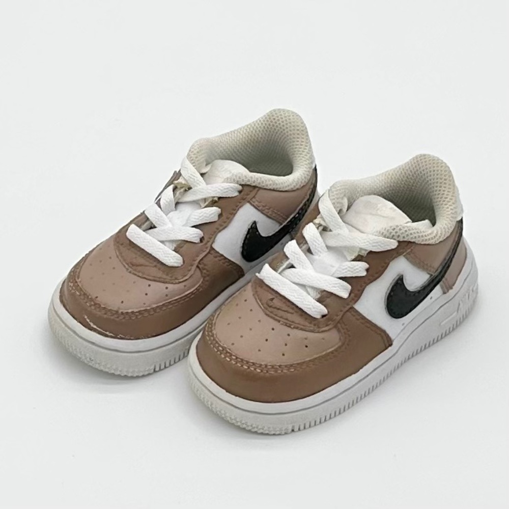 Nike Air Force 1 Low Toddler Brown Tan Neutral Sneakers Kids Shoes | EUC | Sz5